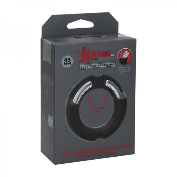 Kink By Doc Johnson Hybrid Silicone Covered Metal Cock Ring 45mm - ACME Pleasure