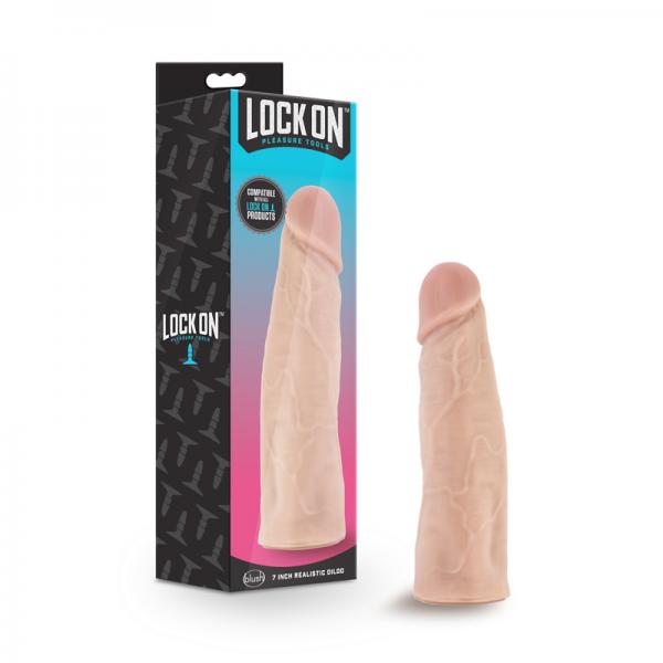 Lock On - 7 Inch Realistic Lock On Dildo - Vanilla - ACME Pleasure