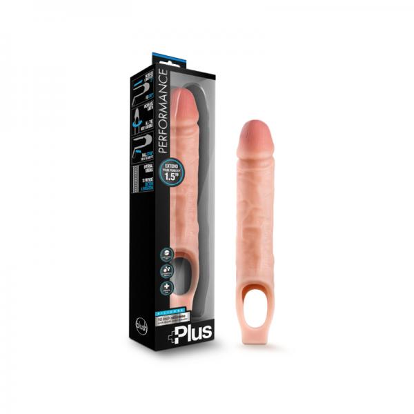 Performance Plus - 10 Inch Silicone Cock Sheath Penis Extender - Vanilla - ACME Pleasure