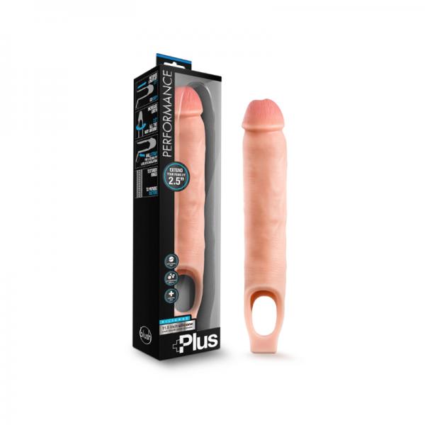 Performance Plus - 11.5 Inch Silicone Cock Sheath Penis Extender - Vanilla - ACME Pleasure