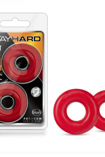 Stay Hard - Donut Rings Oversized - Red - ACME Pleasure