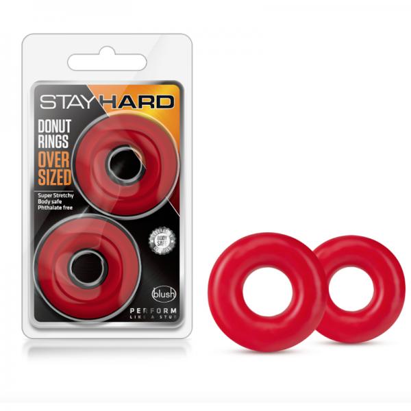 Stay Hard - Donut Rings Oversized - Red - ACME Pleasure