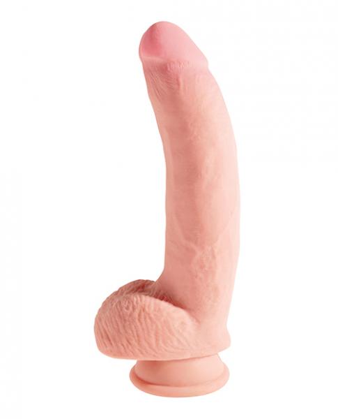 King Cock Triple Density 10 inches Fat Dildo with Balls Beige - ACME Pleasure