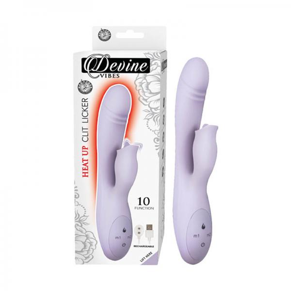 Devine Vibes Heat Up Clit Licker-lavender - ACME Pleasure