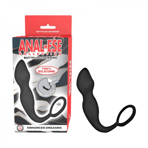 Anal-ese Collection Buttplug Cockring-black - ACME Pleasure