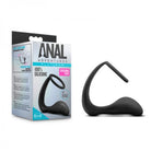 Anal Adventures Platinum Cock Ring Plug Black - ACME Pleasure