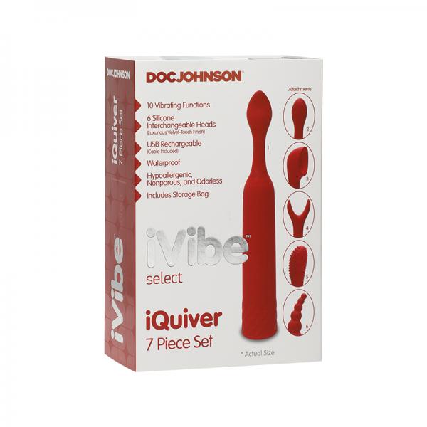 Ivibe Select - Iquiver - 7 Piece Set Red Velvet - ACME Pleasure