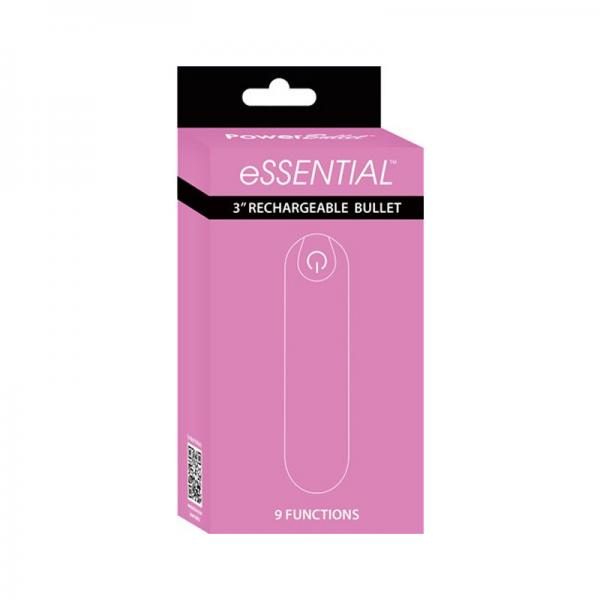 Essential Bullet 9 Function Usb Rechargeable Cord And Case Included Water-resistant Pink - ACME Pleasure