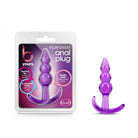 B Yours  Triple Bead Anal Plug Purple - ACME Pleasure