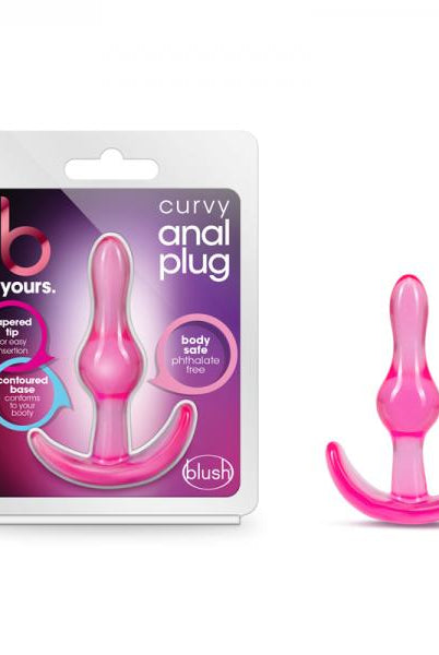 B Yours Curvy Anal Plug Pink - ACME Pleasure