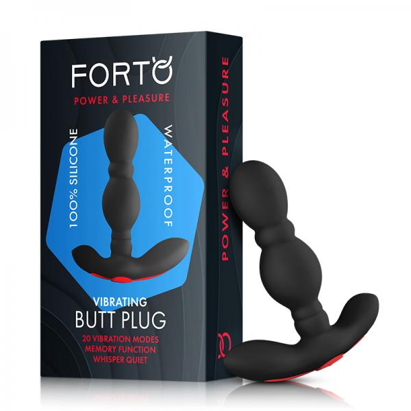 Forto Vibrating Anal Plug Black - ACME Pleasure