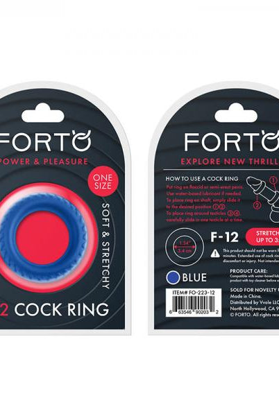 Forto F-12: 35 Mm 100% Liquid Silicone C-ring Blue - ACME Pleasure