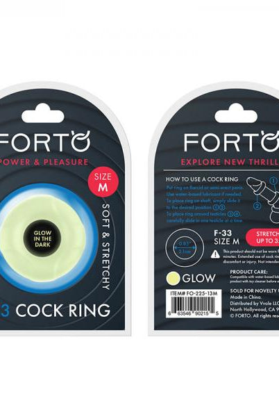 Forto F-33: 21mm 100% Liquid Silicone C-ring Med Gitd - ACME Pleasure