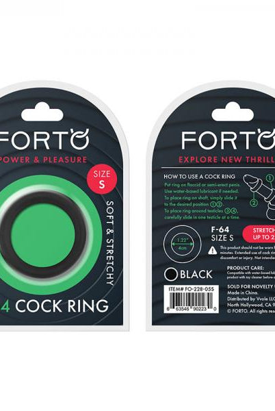 Forto F-64: 40mm 100% Silicone Ring Wide Sm Black - ACME Pleasure