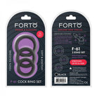 Forto F-61: 3 Piece C-ring Set 100% Silicone (1.2in,1.38in 1.57in) Black - ACME Pleasure