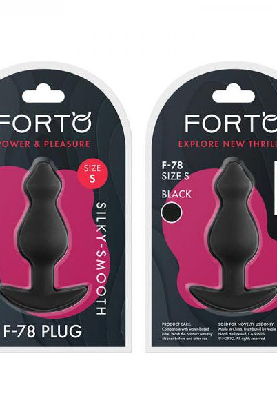 Forto F-78: Pointee 100% Silicone Plug Small Black - ACME Pleasure