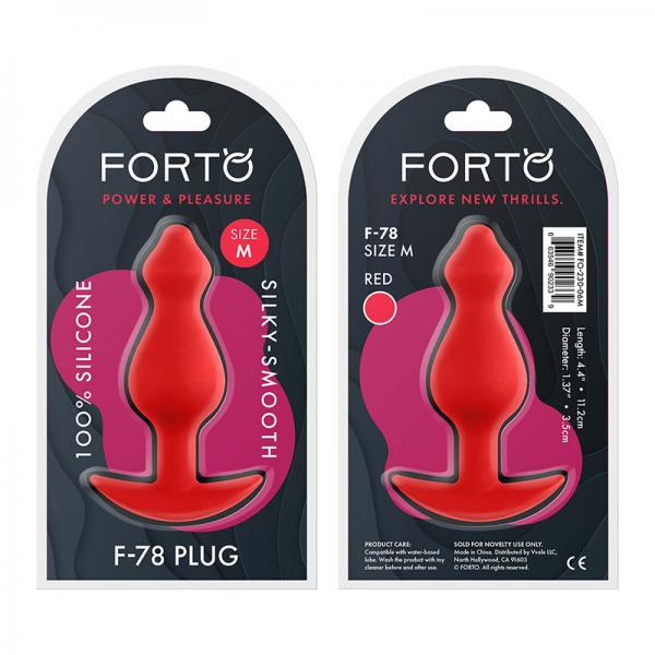 Forto F-78: Pointee 100% Silicone Plug Medium Red - ACME Pleasure