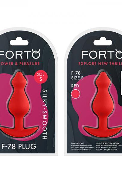 Forto F-78: Pointee 100% Silicone Plug Small Red - ACME Pleasure