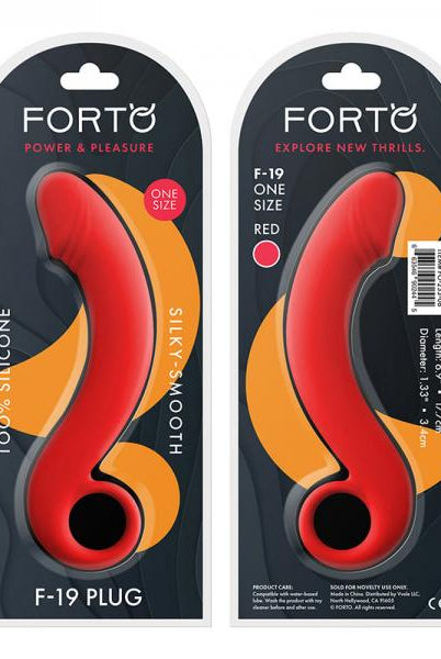 Forto F-19: 100% Silicone Plug Red - ACME Pleasure