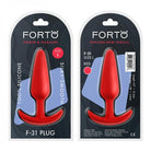 Forto F-31: 100% Silicone Plug Lg Red - ACME Pleasure