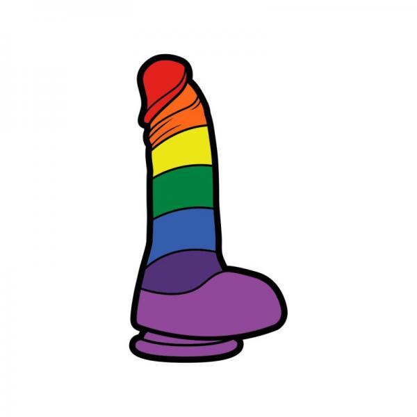 Sex Toy Pin Rainbow Dildo - ACME Pleasure