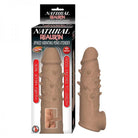 Natural Realskin Spiked Vibrating Penis Xtender - Brown - ACME Pleasure