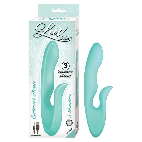 Luv Contoured Pleaser - Aqua - ACME Pleasure