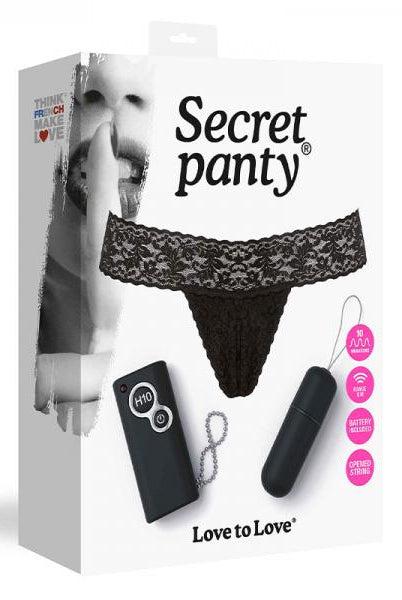 Love To Love Secret Panty Black - ACME Pleasure