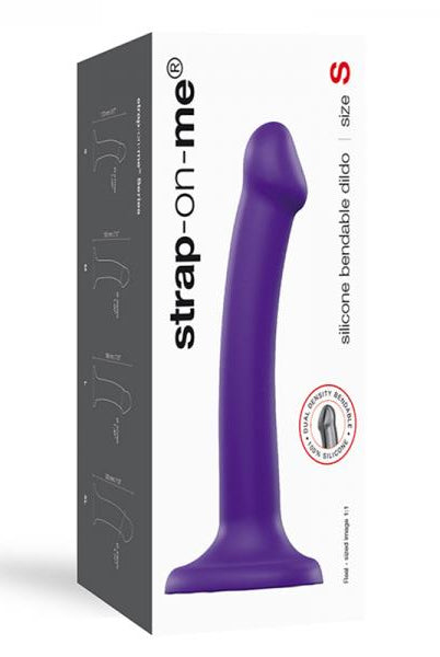 Strap-on-me Semi-realistic Dual Density Bendable Dildo Purple Size S - ACME Pleasure