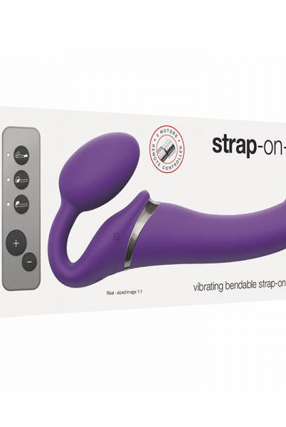 Strap-on-me Vibrating 3 Motors Strap On M - Purple - ACME Pleasure
