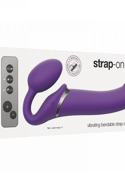 Strap-on-me Vibrating 3 Motors Strap On L - Purple - ACME Pleasure