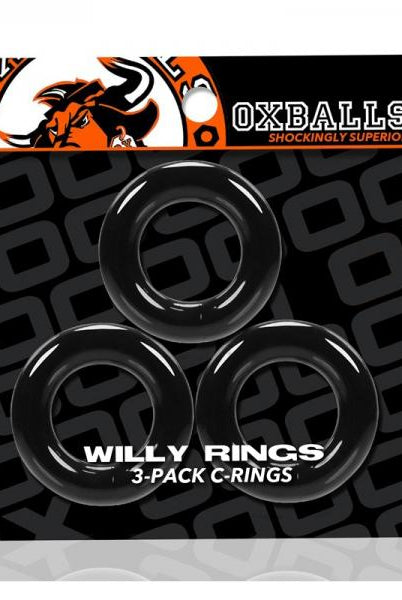 Oxballs Willy Rings 3-pack Cockrings O/s Black - ACME Pleasure