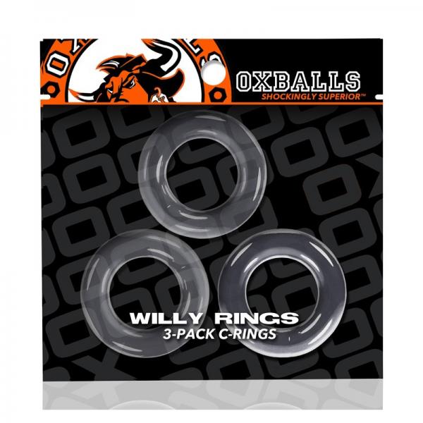 Oxballs Willy Rings 3-pack Cockrings O/s Clear - ACME Pleasure