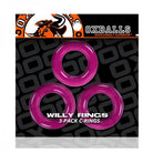 Oxballs Willy Rings 3-pack Cockrings O/s Hot Pink - ACME Pleasure