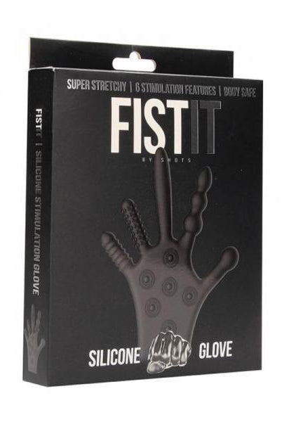 Fist It Silicone Stimulation Glove - Black - ACME Pleasure