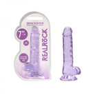 Realrock Realistic Dildo With Balls 7in Purple - ACME Pleasure
