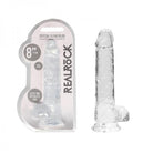 Realrock Realistic Dildo With Balls 8in Transparent - ACME Pleasure