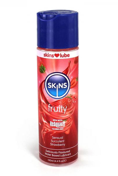 Skins Strawberry Water-based Lubricant 4 Oz. - ACME Pleasure