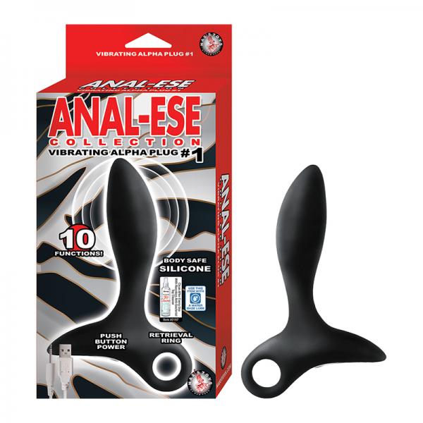 Anal-ese Collection Vibrating Alpha Plug #1 - Black - ACME Pleasure