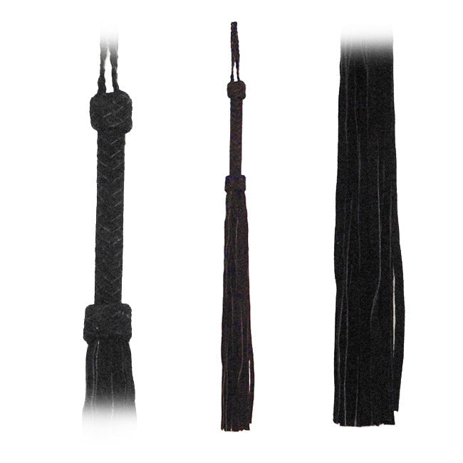 Flogger Black Suede Tails 30in - ACME Pleasure