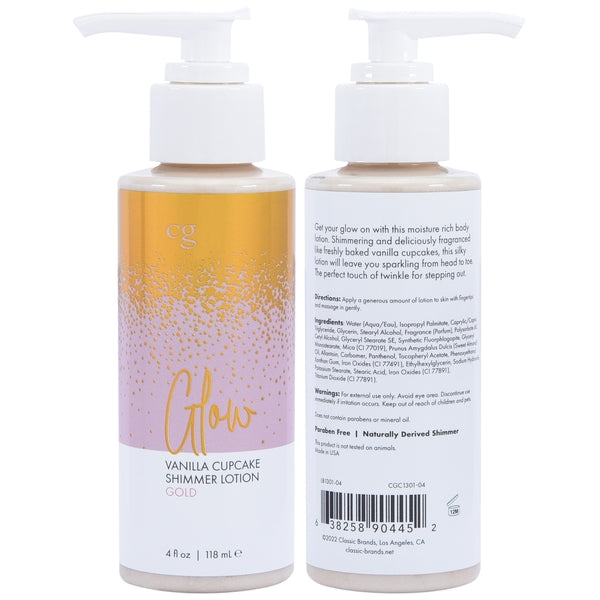 GLOW Gold Shimmer Lotion - Gold 4oz | 118mL - ACME Pleasure