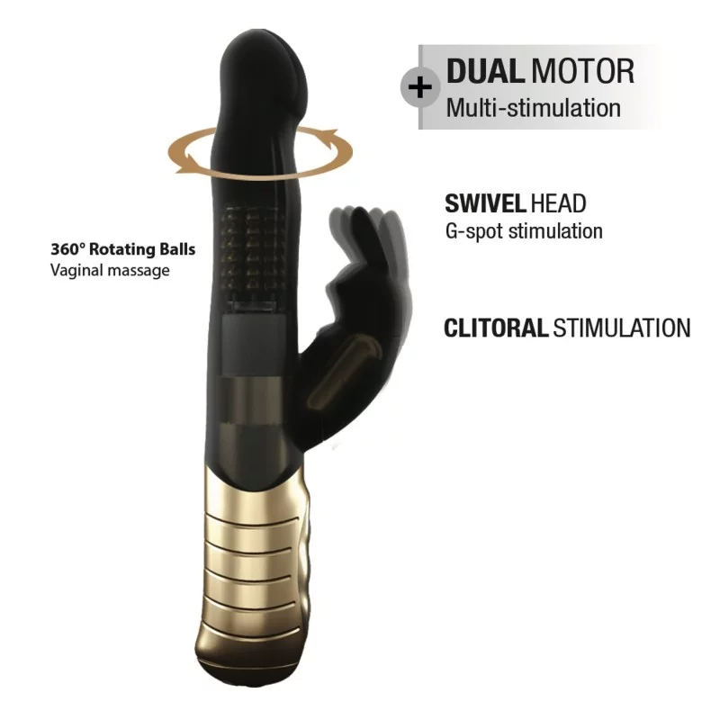 BABY RABBIT BLACK & GOLD 2.0 - RECHARGEABLE - ACME Pleasure