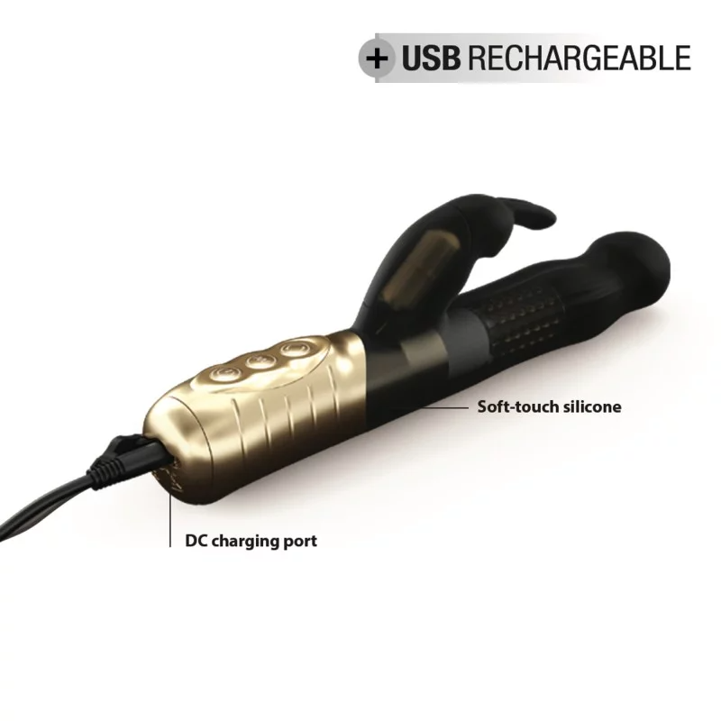 BABY RABBIT BLACK & GOLD 2.0 - RECHARGEABLE - ACME Pleasure