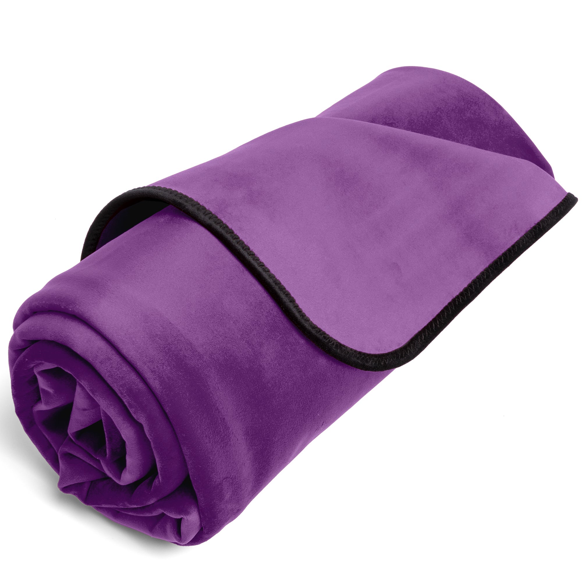 Fascinator Throw Aubergine  Microvelvet - Mini - ACME Pleasure