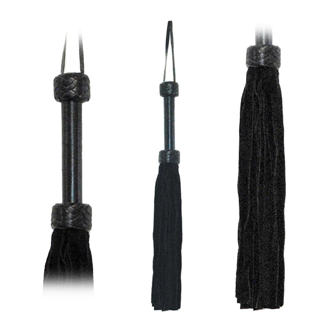 Flogger Black Suede Tails 18in - ACME Pleasure