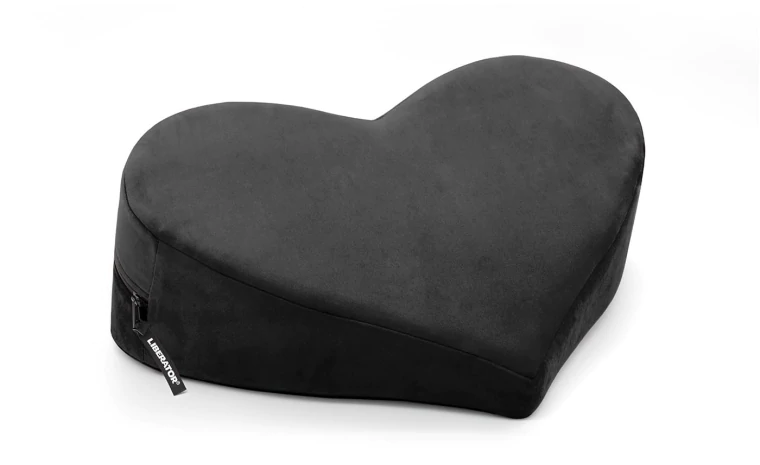 Heart Wedge Black Microvelvet - ACME Pleasure