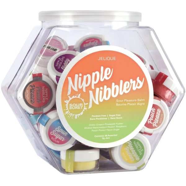 NIPPLE NIBBLERS Sour Pleasure Balm Assorted 3g Bowl of 36 - DISPLAY - ACME Pleasure