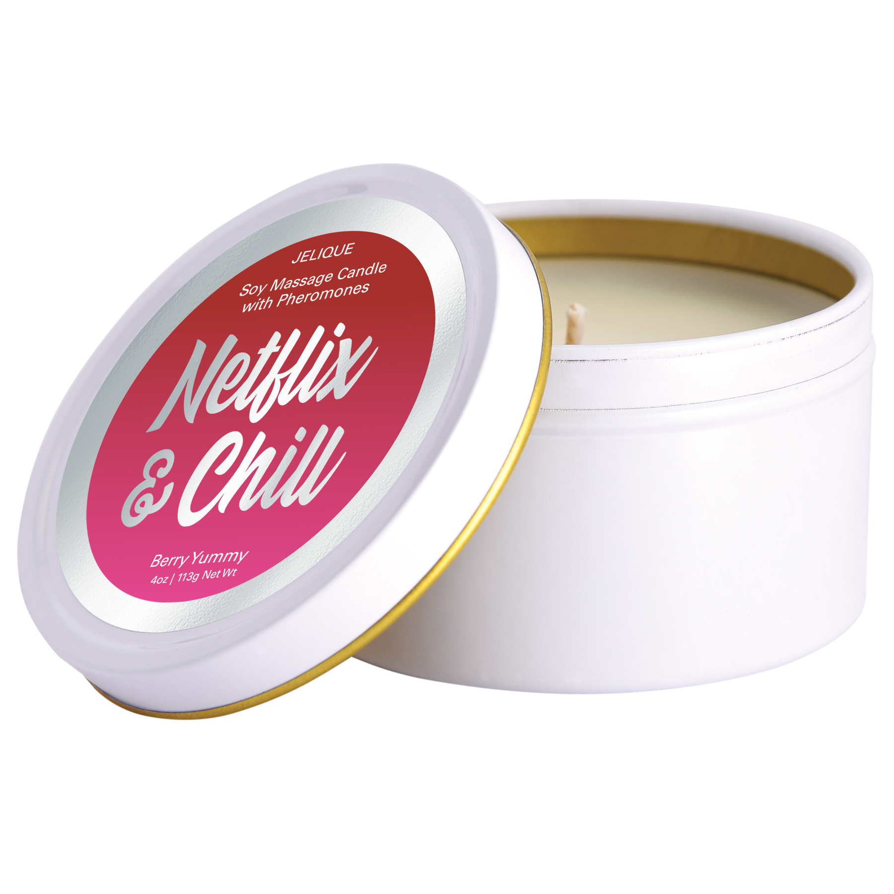 MOOD CANDLES Netflix & Chill - Pheromone Massage Candle Berry Yummy 4oz | 113g - ACME Pleasure