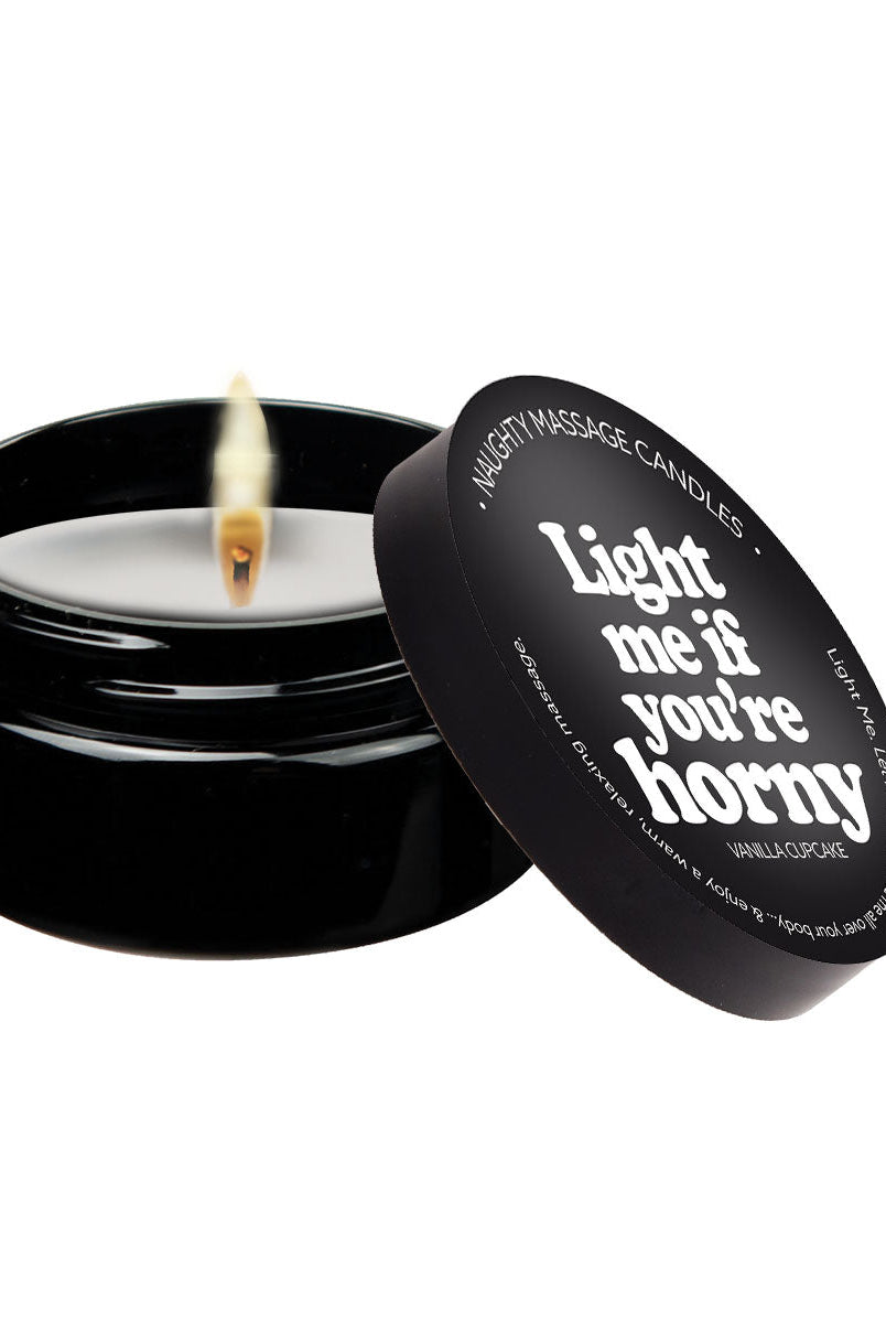 Light Me If You're Horny - Naughty Mini Massage Candle - ACME Pleasure