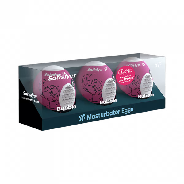 Masturbator Egg 3er Set (Bubble) Violet - ACME Pleasure